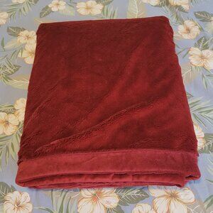 Restoration Hardware Scarlet/Deep Red Plush Throw